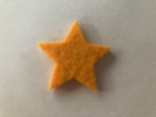 Filcová hvězda oranžová
